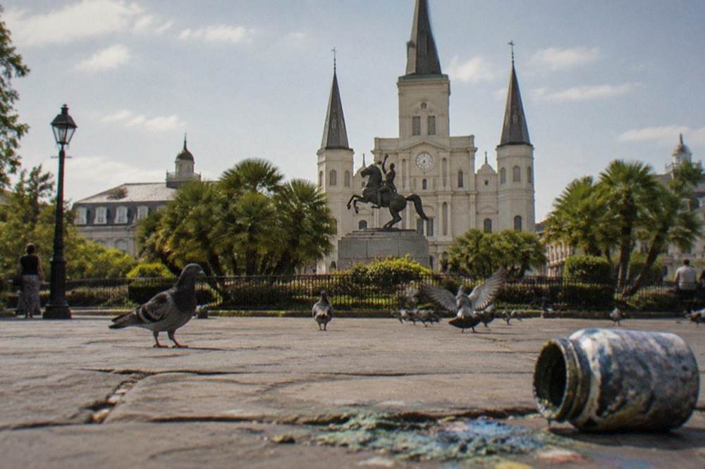 Jackson Square with the Andrew Jackson statue and St. Louis Cathedral in daylight